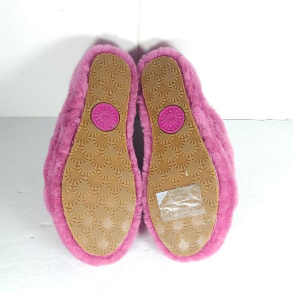 UGG Women's Fluff Yeah Slide US8 Fushia Fur Slip-On Flat Slippers Shoes - Picture 14 of 16